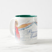 "Vrede op aarde" mok met engelen (Voorkant links)