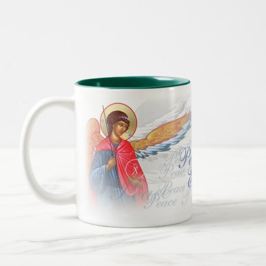 "Vrede op aarde" mok met engelen (Links)