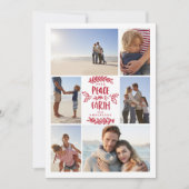 Vrede op aarde multi-fotokerstkaart feestdagenkaart (Voorkant)