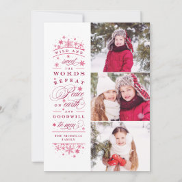 Vrede op aarde Multi-Photo Holiday Card Feestdagenkaart