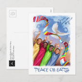 Vrede op aarde. Multicultureel Kinder - Aangepast Feestdagenkaart (Voorkant / Achterkant)