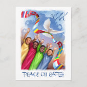 Vrede op aarde. Multicultureel Kinder - Aangepast Feestdagenkaart (Voorkant)