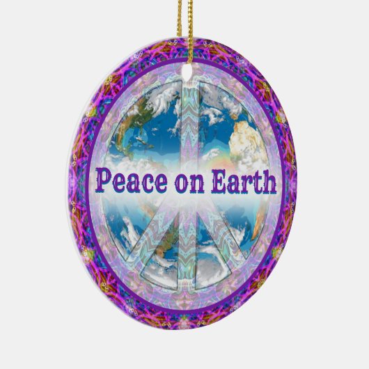 Vrede op aarde naast elkaar keramisch ornament (Rechts)