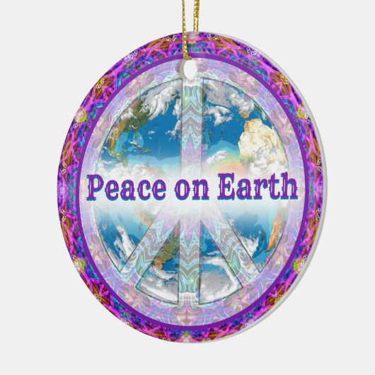 Vrede op aarde naast elkaar keramisch ornament (Links)