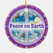 Vrede op aarde naast elkaar keramisch ornament (Achterkant)