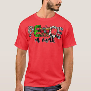 Vrede op aarde Nativiteit Baby Jesus Happy Holiday T-shirt