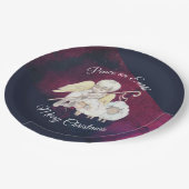 Vrede op aarde pastorale herder Kerst Papieren Bordje (Gekanteld)