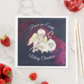 Vrede op aarde pastorale herder Kerst Servet (Insitu)