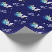 Vrede op aarde. Peace Dove Custom Year Vakantie Cadeaupapier (Hoek)