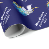 Vrede op aarde. Peace Dove Custom Year Vakantie Cadeaupapier (Rol Hoek)