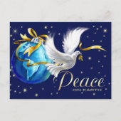 Vrede op aarde. Peace Dove Kerstmis Feestdagenkaart (Voorkant)