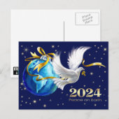  Vrede op aarde. Peace Dove Nieuwjaar 2021 Feestdagenkaart (Voorkant / Achterkant)