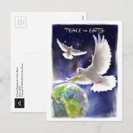  Vrede op aarde. Peace Doves Holiday Briefkaarten