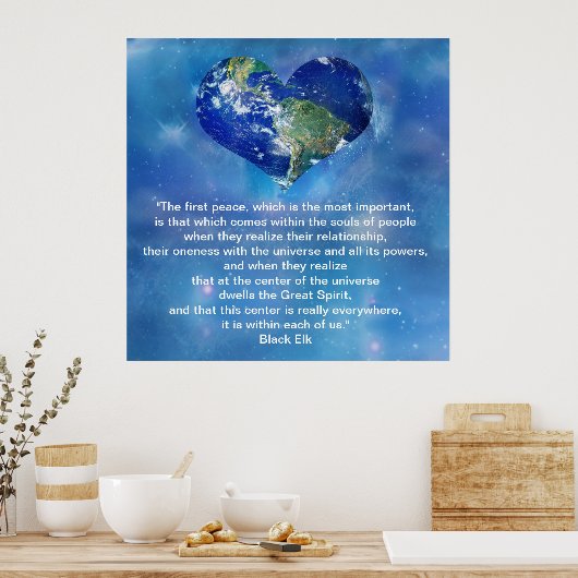 Vrede op aarde poster (Keuken)