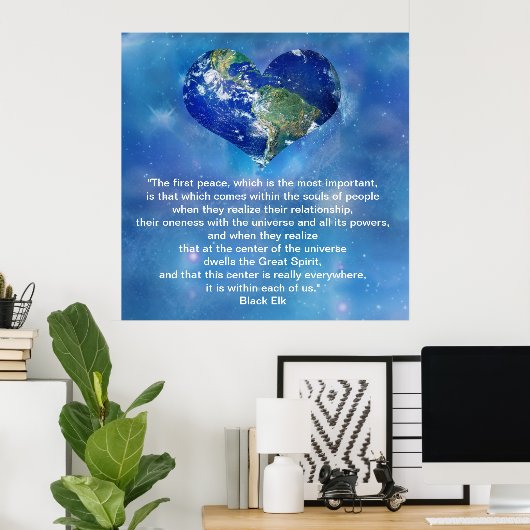 Vrede op aarde poster (Thuiskantoor)