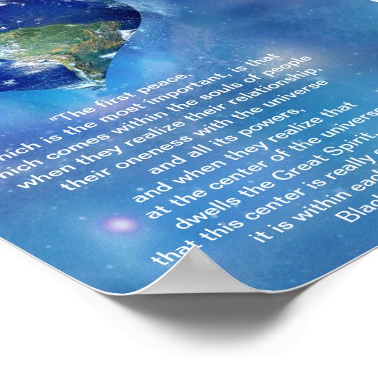 Vrede op aarde poster (Hoek)