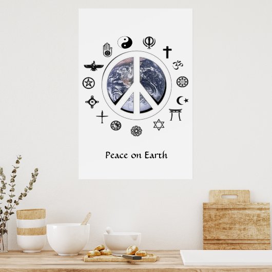 Vrede op aarde poster (Keuken)