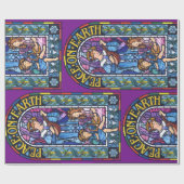 Vrede op Aarde Pre-Raphaelite glas in lood Cadeaupapier (Vlak)