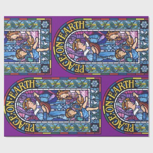 Vrede op Aarde Pre-Raphaelite glas in lood Cadeaupapier (Vlak)