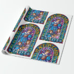 Vrede op Aarde Pre-Raphaelite glas in lood Cadeaupapier<br><div class="desc">Vrede op Aarde Pre-Raphaelite glas in lood Giftwrap. Het originele kunstwerk wordt met de hand geïllustreerd in waterkleur en kleurpotlood,  met een glas-in-loodraam naar de Pre-Raphaelite stijl. Vrede op aarde kan worden gekocht als een geschenk voor Kerstmis of het nieuwe jaar. Bekijk de andere cadeauartikelen in hetzelfde bereik.</div>