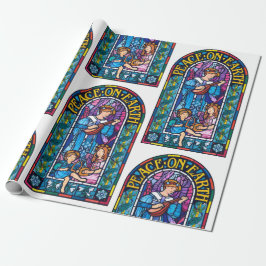 Vrede op Aarde Pre-Raphaelite glas in lood Cadeaupapier