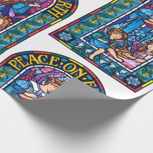 Vrede op Aarde Pre-Raphaelite glas in lood Cadeaupapier (Hoek)