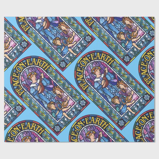Vrede op Aarde Pre-Raphaelite glas in lood Cadeaupapier (Vlak)