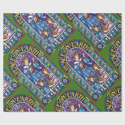 Vrede op Aarde Pre-Raphaelite glas in lood Cadeaupapier (Vlak)