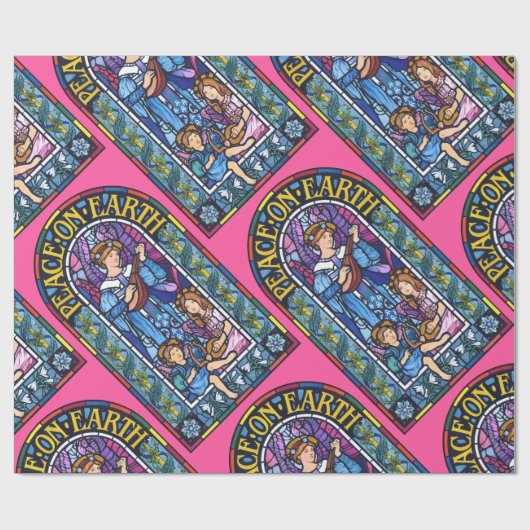 Vrede op Aarde Pre-Raphaelite glas in lood Cadeaupapier (Vlak)