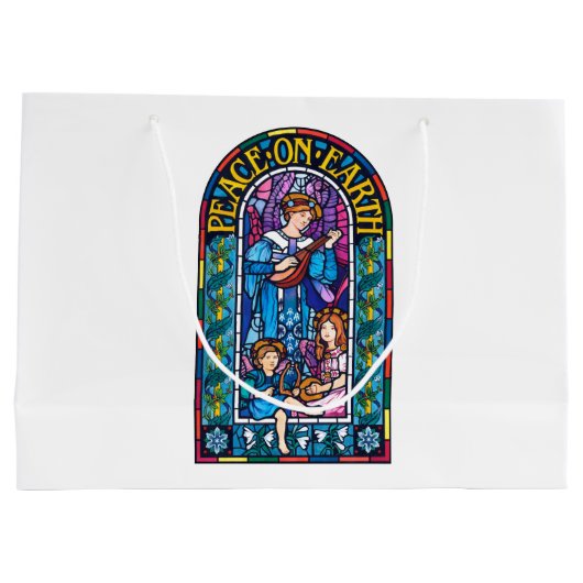 Vrede op Aarde Pre-Raphaelite grote geschenkzak Large Cadeautasje (Achterkant)
