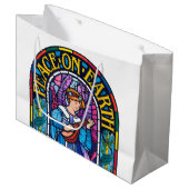 Vrede op Aarde Pre-Raphaelite grote geschenkzak Large Cadeautasje (Voorkant Gekanteld)