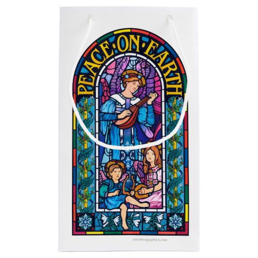 Vrede op Aarde Pre-Raphaelite kleine geschenkzak Klein Cadeauzakje (Achterkant)
