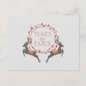 Vrede op Aarde rendiertje Feestdagenkaart (Voorkant)