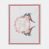 Vrede op Aarde rendiervakantie Fleece Deken (Voorkant)