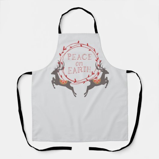 Vrede op Aarde rendiervakantie Schort (Voorkant)