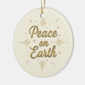 Vrede op aarde Retro Schrift Oude Typografie Keramisch Ornament (Links)