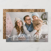 Vrede op aarde | Robuuste typografie voor kerstmis Feestdagenkaart (Voorkant / Achterkant)