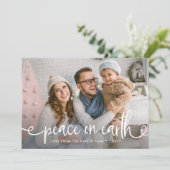 Vrede op aarde | Robuuste typografie voor kerstmis Feestdagenkaart (Staand voorkant)