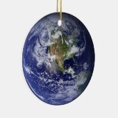 Vrede op aarde rond kerstversiering keramisch ornament (Rechts)