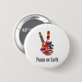 Vrede op aarde ronde button 5,7 cm (Voorkant /achterkant)