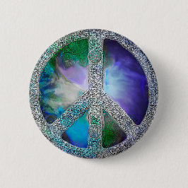 Vrede op aarde ronde button 5,7 cm