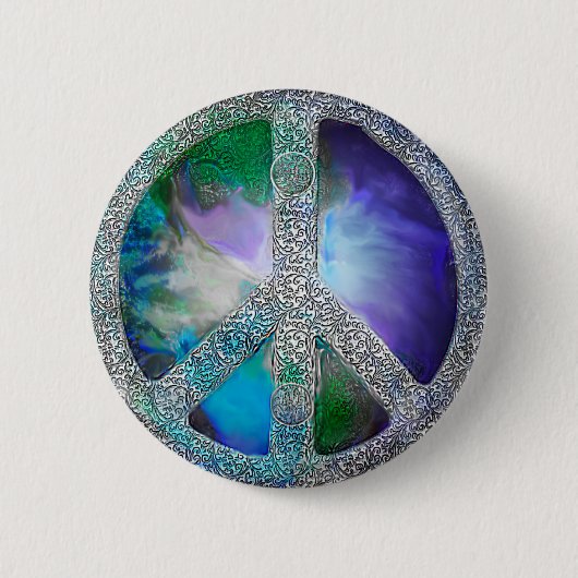 Vrede op aarde ronde button 5,7 cm (Voorkant)