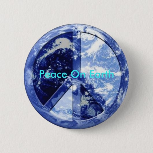 Vrede op aarde ronde button 5,7 cm (Voorkant)
