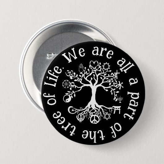 Vrede op aarde ronde button 7,6 cm (Voorkant /achterkant)