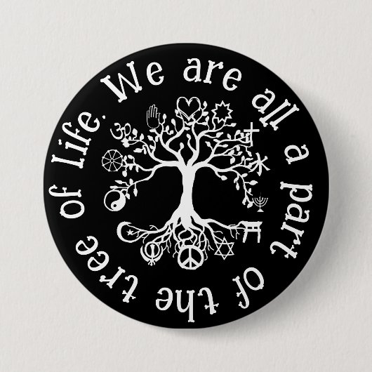 Vrede op aarde ronde button 7,6 cm (Voorkant)