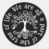 Vrede op aarde ronde sticker (Voorkant)