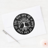 Vrede op aarde ronde sticker (Envelop)