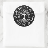 Vrede op aarde ronde sticker (Tas)