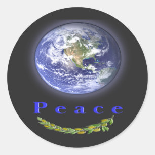 Vrede op aarde ronde sticker