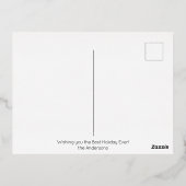 Vrede op Aarde Rood en diamanten Folie Feestdagen Briefkaart (Achterkant)